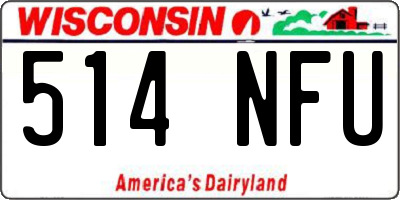 WI license plate 514NFU