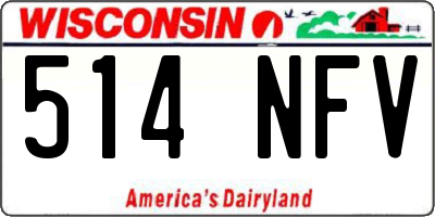 WI license plate 514NFV