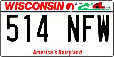 WI license plate 514NFW