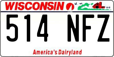 WI license plate 514NFZ