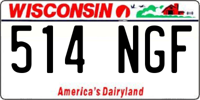 WI license plate 514NGF