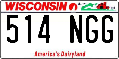 WI license plate 514NGG