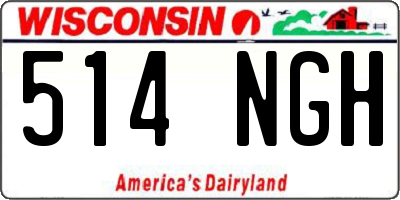 WI license plate 514NGH