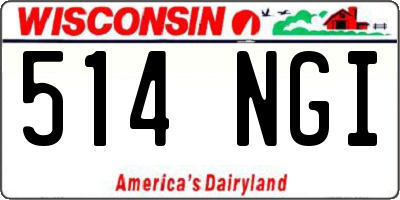 WI license plate 514NGI