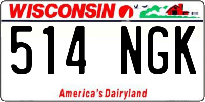WI license plate 514NGK