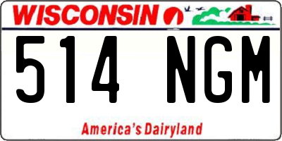 WI license plate 514NGM