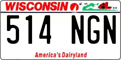 WI license plate 514NGN