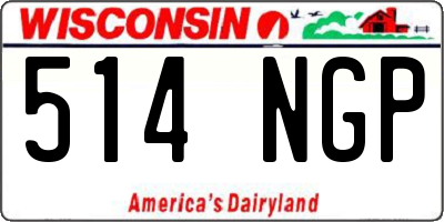 WI license plate 514NGP