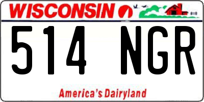 WI license plate 514NGR