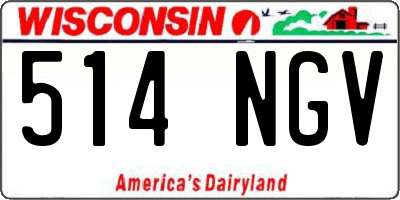 WI license plate 514NGV
