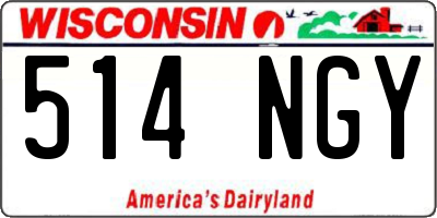 WI license plate 514NGY