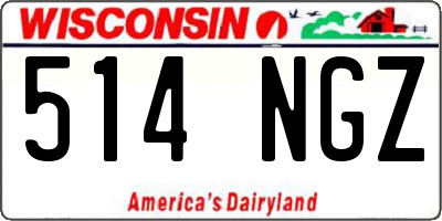 WI license plate 514NGZ