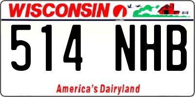 WI license plate 514NHB