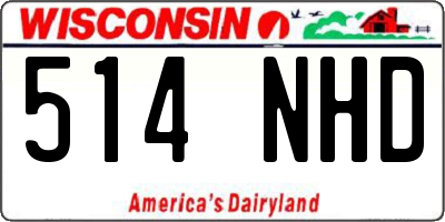 WI license plate 514NHD