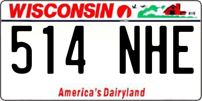 WI license plate 514NHE