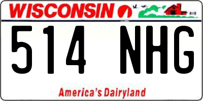 WI license plate 514NHG