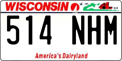 WI license plate 514NHM
