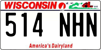 WI license plate 514NHN