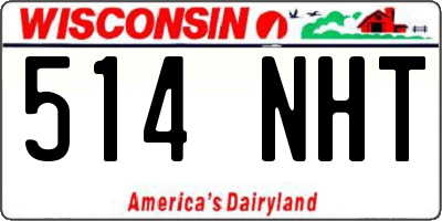 WI license plate 514NHT