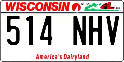 WI license plate 514NHV