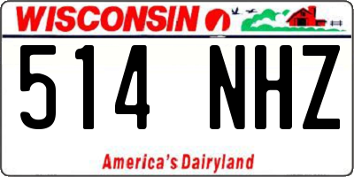 WI license plate 514NHZ