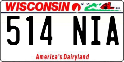 WI license plate 514NIA