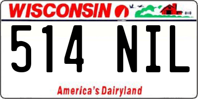 WI license plate 514NIL
