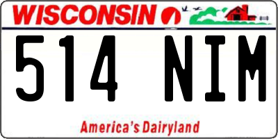 WI license plate 514NIM