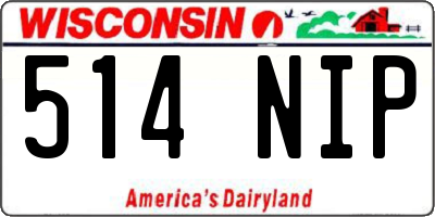 WI license plate 514NIP