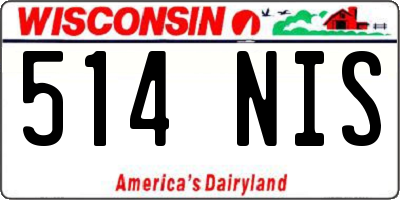 WI license plate 514NIS