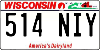 WI license plate 514NIY