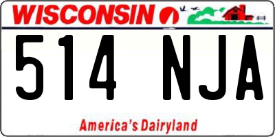 WI license plate 514NJA
