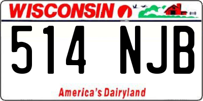 WI license plate 514NJB