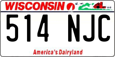 WI license plate 514NJC