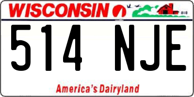 WI license plate 514NJE