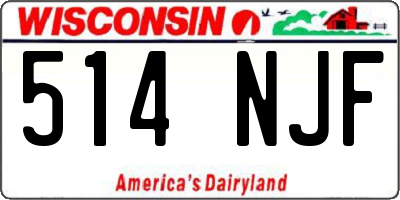 WI license plate 514NJF