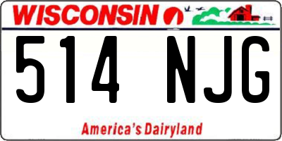 WI license plate 514NJG