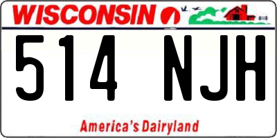 WI license plate 514NJH