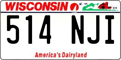 WI license plate 514NJI