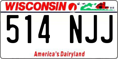 WI license plate 514NJJ