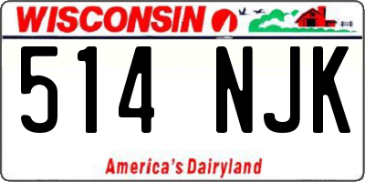 WI license plate 514NJK