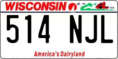 WI license plate 514NJL