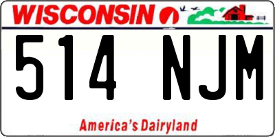 WI license plate 514NJM