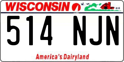 WI license plate 514NJN