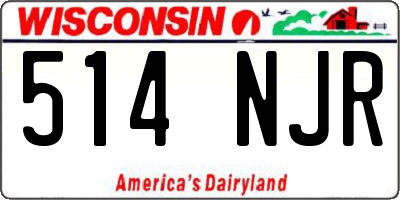 WI license plate 514NJR