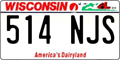 WI license plate 514NJS