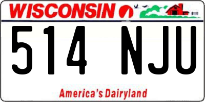 WI license plate 514NJU