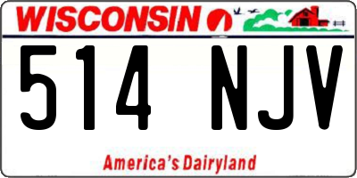 WI license plate 514NJV