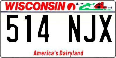 WI license plate 514NJX