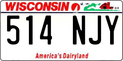 WI license plate 514NJY
